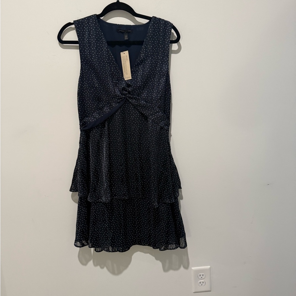 Banana Republic Dark Blue Polka Dot Mini Dress